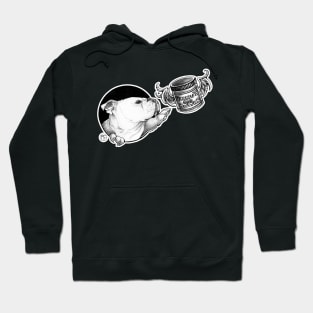 Bulldog Dream of Peanut Butter - White Outline Design Hoodie